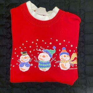Hallmark Red crewneck with Snowman Design